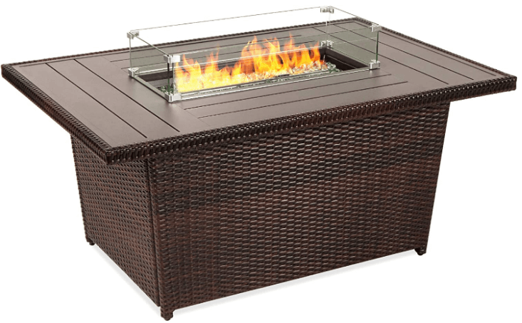 Best Choice Products 52in Gas Fire Pit Table