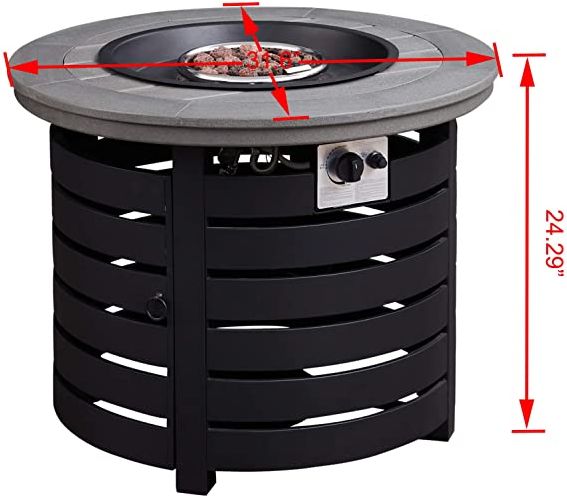 Ehomexpert Classic Round Firepit Table